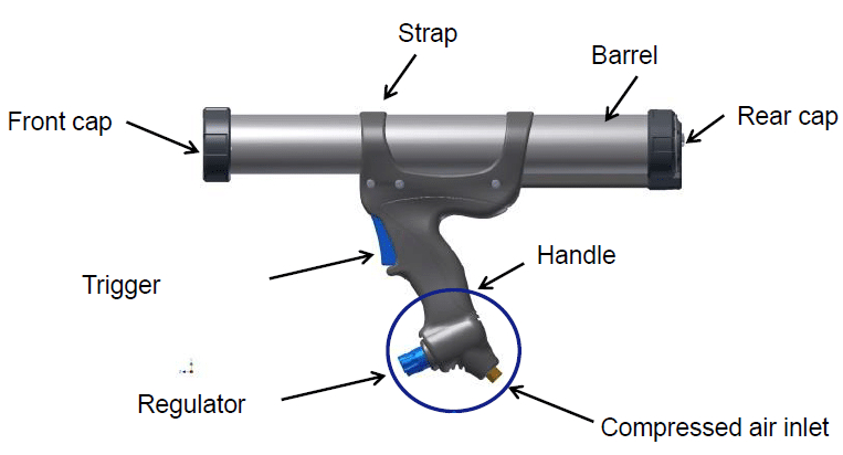 Basic-Parts-of-a-Pneumatic-Caulking-Gun