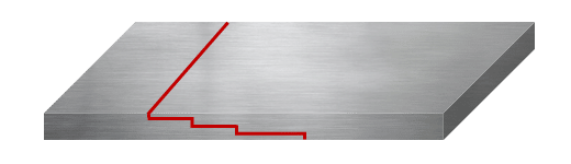 Stepped lap joint